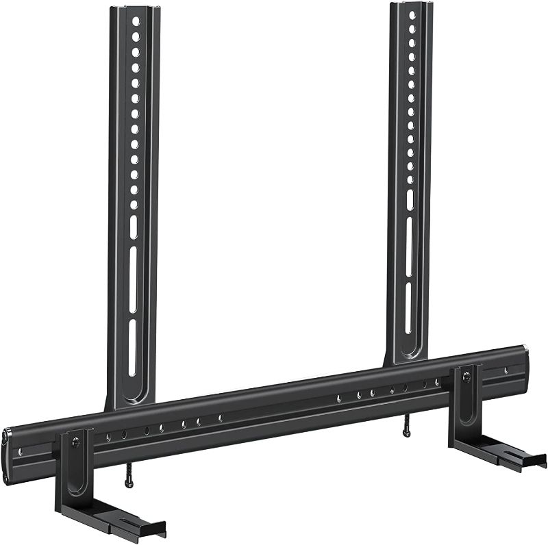 Photo 1 of Mounting Dream Soundbar Mount, Heavy Duty Soundbar Wall Mount for Most Sound Bars With Hole/Without Hole Up to 26.5 LBS, Soundbar Bracket Height Adjust, No-Slip Base Holder Extends 3.44”-6.06”, MD5428
