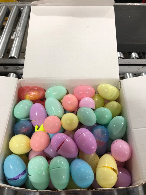 Photo 2 of 160 PCS Prefilled Easter Eggs with Toys,Filled Easter Eggs with Toys Inside,Easter Basket Stuffers for Kids,Prefilled Eggs for Easter Egg Hunt,Easter Party Favors for Kids Classroom Prizes