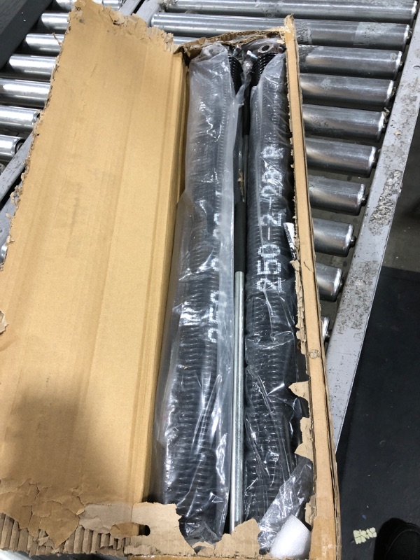 Photo 2 of Pair of 2" Garage Door Torsion Springs Set with Non-Slip Winding Bars & Gloves, High Quality Precision Electrophoresis Black Coated, for Replacement & Installation, MIN 16,000 Cycles (0.250x2''x28'') 0.250X2"X28"