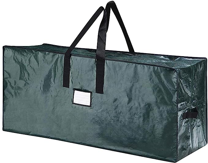 Photo 1 of 9Ft Large Christmas Tree Storage Bag- Stores aXmas Holiday Disassembled Artificial Tree with Durable Handles & Dual Zipper-Waterproof Material Against from Dust, Moisture & Insects, Green
