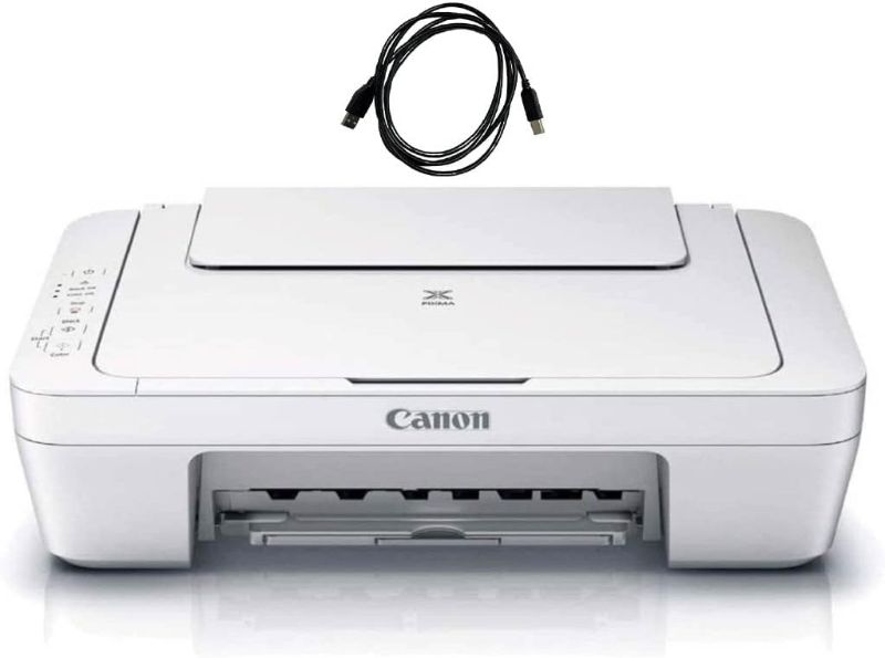 Photo 1 of Can-on Pixma MG25Series All-in-One Inkjet Printer, Scanner & Copier, Up to 60 Sheets Paper Tray - Hi-Speed USB Connectivity+ Bools USB Printer Cable
