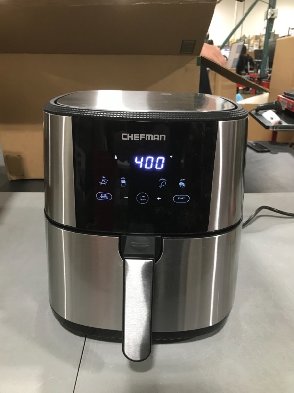 Photo 3 of Chefman TurboTouch Air Fryer, The Most Compact And Healthy Way To Cook Oil-Free, One-Touch Digital Controls And Shake Reminder For The Perfect Crispy And Low-Calorie Finish
