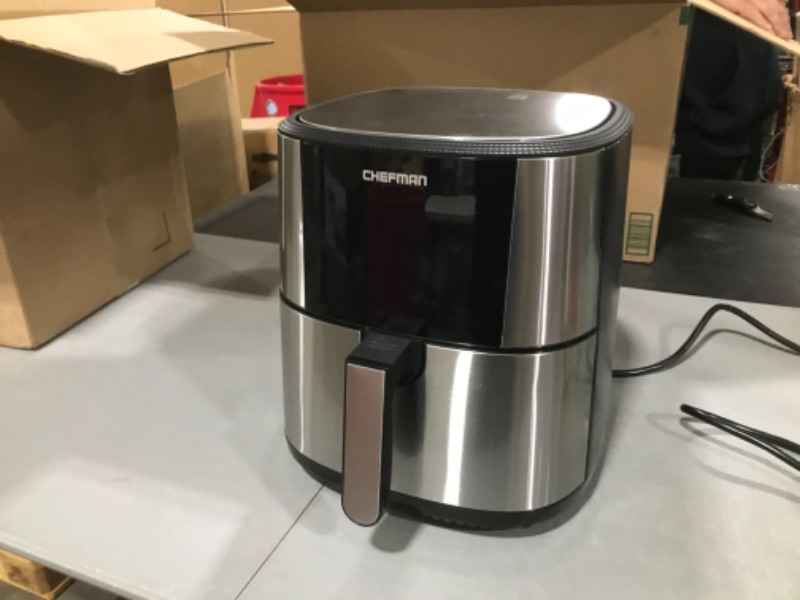 Photo 2 of Chefman TurboTouch Air Fryer, The Most Compact And Healthy Way To Cook Oil-Free, One-Touch Digital Controls And Shake Reminder For The Perfect Crispy And Low-Calorie Finish
