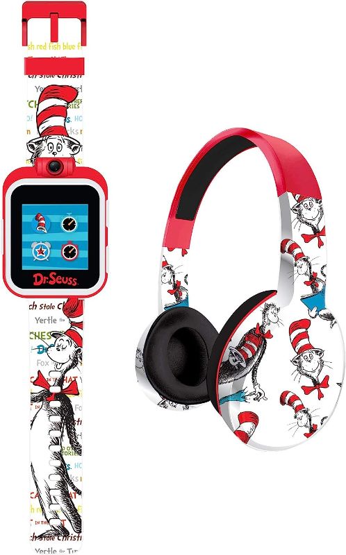 Photo 1 of Dr. Seuss PlayZoom 2 Kids Smartwatch & Headphones - Video Camera Selfies STEM Learning Educational Fun Games, MP3 Player Audio Books Touch Screen Sports...
