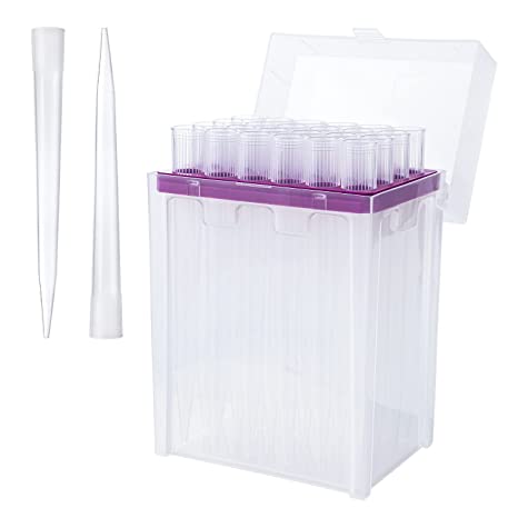 Photo 1 of 10ml Pipette Tips - Four E's Scientific Universal 10000ul Pipette Tips Racked RNase/DNase Free & Pyrogen Safe, Autoclavable, 1 Rack 24 Tips 