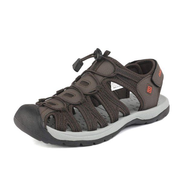 Photo 1 of [Size 7.5] DREAM PAIRS Men Fisherman Sandals Casual Hiking Sandals Comfort Outdoor Sport Shoes Summer -BROWN/BLACK/ORANGE 