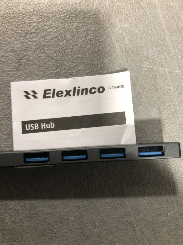 Photo 2 of USB C Hub, Elexlinco 5-in-1 USB C Adapter with 4K USB C to HDMI, 100W Power Delivery & Data Transmission Port, 3 USB A 3.0 Data Ports, for iPad Pro, MacBook Pro, XPS, Pixelbook, and More (Space Gray)
