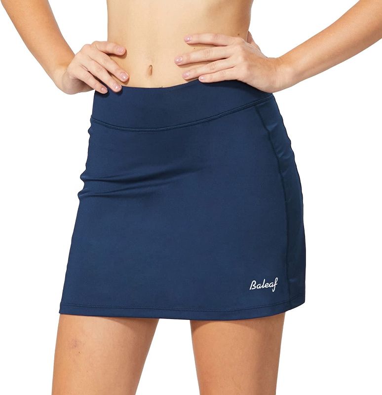 Photo 1 of [Size 3XL] BALEAF Women's Tennis Skirt Golf Skorts Skirts Athletic Skirts with Shorts Pockets Running Workout Sports

