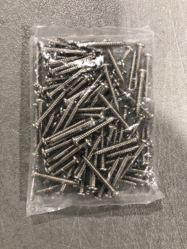 Photo 2 of #8 x 1-3/8" Wood Screw 100Pcs 18-8 (304) Stainless Steel Pan Head Fast Self Tapping Drywall Screws by SG TZH