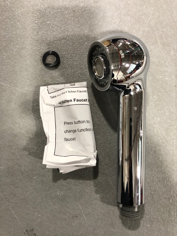 Photo 1 of Pull Out Sink Sprayer Head Replacement, 2 Function Kitchen Sink Faucet Sprayer Head, Bathroom Faucet Head Replacement Part Pull-down Spray Head Faucet Head Kitchen Tap Sprayer Spout, Chrome