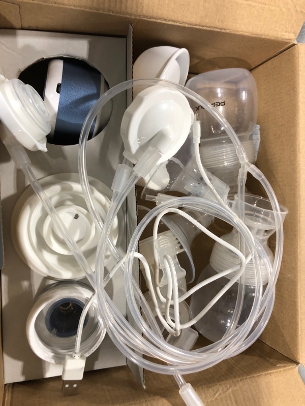 Photo 2 of Double Electric Breast Pump, PEP Talk Feeding Pumps Pain Free, 4 Modes & 9 Levels, Backflow Protector, Strong Suction Power, No Noise, 6 Breastmilk Storage Bags