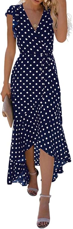 Photo 1 of GRECERELLE Women's Summer Floral Print Cross V Neck Dress Bohemian Flowy Long Maxi Dresses SIZE XXL