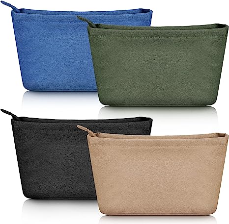 Photo 1 of 4 Pieces Large Makeup Bag Travel Toiletry Bag Cosmetic Bag Water Resistant Shaving Zipper Pouch Portable Makeup Organizer for Women Girls Men Brush Pencil Kids Accessories, 4 Colors
