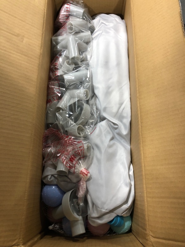 Photo 1 of Albott Portable Baby Playpen for Babies and Toddlers, 52"x52" Baby Playards with 50pc Pit Balls, Extra Large Anti-Fall Infant Safety Activity Center(Light Grey) 52"x52" Light Grey-Oxford Cloth