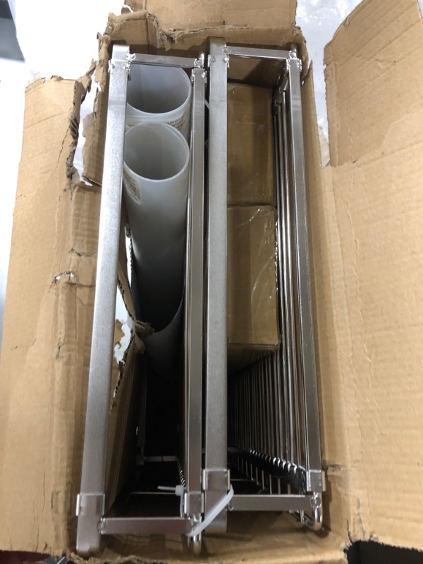 Photo 1 of KIKIBRO Pull Out Drawer Cabinet Organizer, Expandable Slide Out Storage Shelves - Heavy Duty, Better Utilize Cabinets, Under Sink and Wardrobe, Opening Size Required 16.3"~26.3" 2 PACKS W(16.3"~26.3") x D17.8" 2 Packs-- box damaged