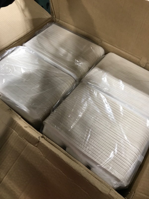 Photo 2 of 500 Pack 5 Compartment Plates, 100% Compostable Paper Plate, 10.25*8.5 inch Disposable School Lunch Trays, Eco-Friendly Bagasse Plates for School Lunch, Buffet, and Party , Perfect for Boys and Girls 500 5 compartment plates