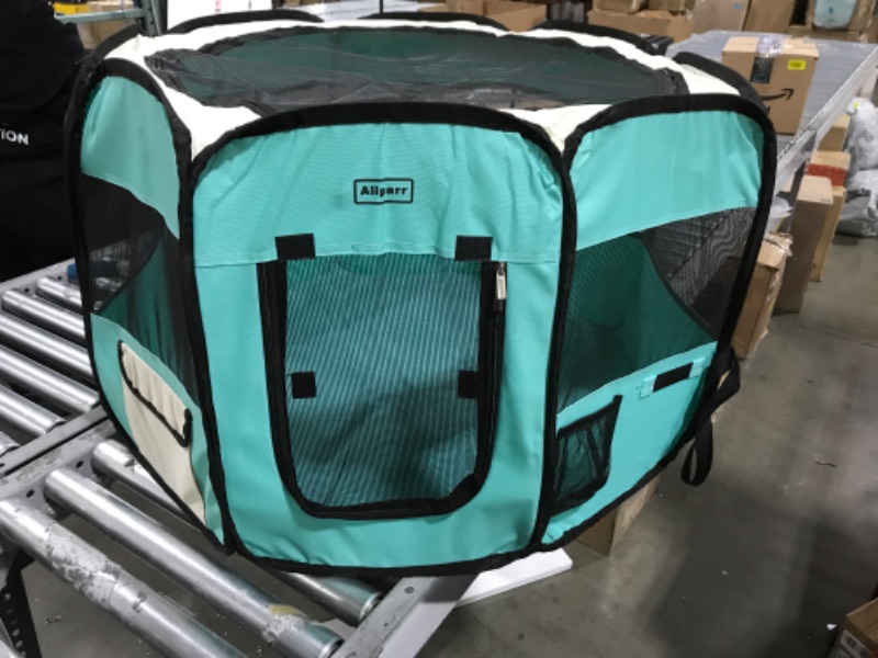 Photo 1 of Aliparr Portable Pet Playpen,Dog Playpen Foldable Pet Exercise Pen Tents for Dogs/Cats/Rabbits/Pets,Cat Playpen Indoor/Outdoor Travel Camping Use with Carry Case