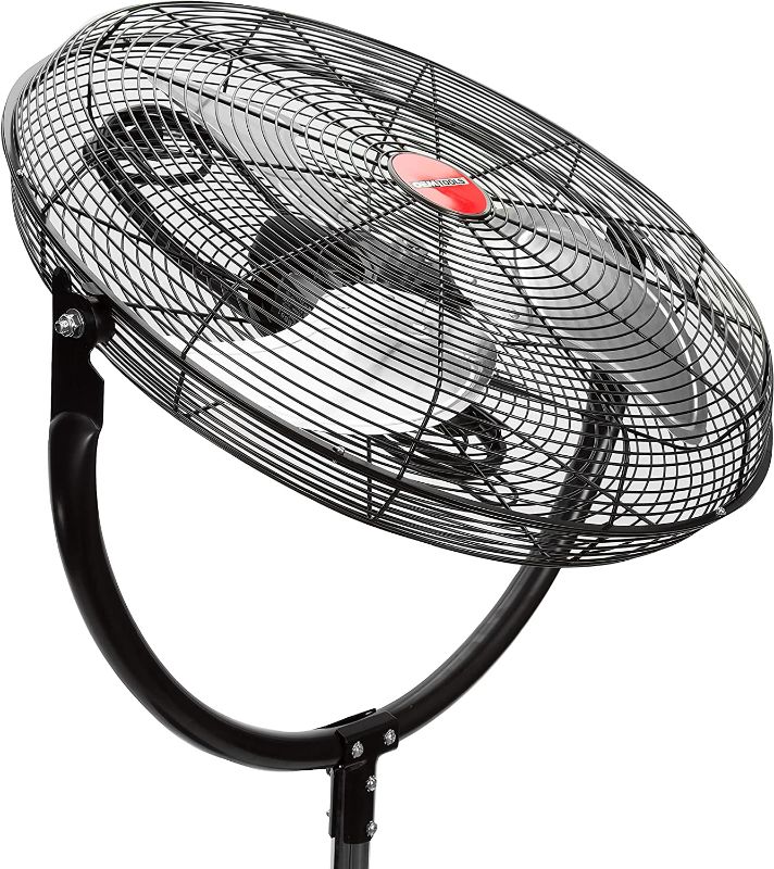 Photo 2 of OEMTOOLS OEM24872 20 Inch Pedestal Orbital Fan, Pedestal Fan Industrial, Indoor and Outdoor Standing Fans, Max. 4500 CFM, Adjustable 180 Degree Tilt