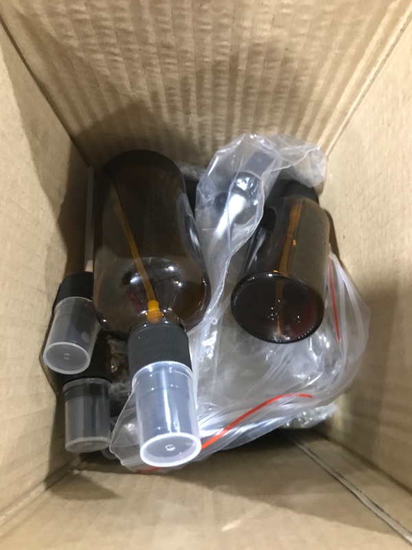 Photo 2 of 12 Pack Empty Amber Glass Spray Bottles