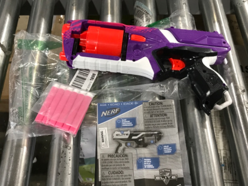 Photo 1 of Nerf Elite Strongarm, Rotating Barrel, Slam Fire, 6 Darts, Perfect Easter Basket Stuffers, Great Easter Gifts for Kids or Easter Toys for 8 Year Old Boys & Girls & Up (Amazon Exclusive)

