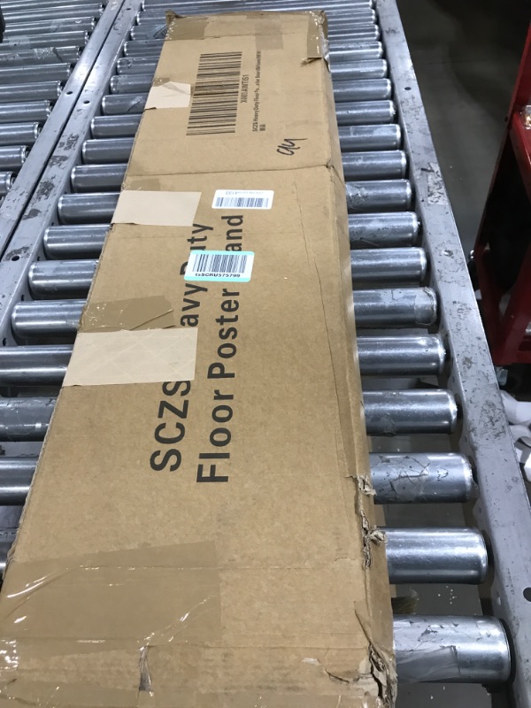 Photo 1 of SCZS Double-Sided Poster Display Stand,Adjustable Banner Stand for Floor,Heavy Duty Pedestal Sign Holder with Non-Slip Mat Base for Board&Foam,Black Upgrade model frosted black 1 pack