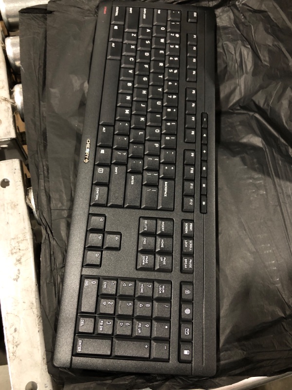 Photo 2 of Cherry Stream Wireless Keyboard with SX Scissors Mechanism, Slim Yet Full Size QWERTY Ergo Friendly with Number Pad, Thin Design with Quiet keystroke for use at Home Office or Work. Black