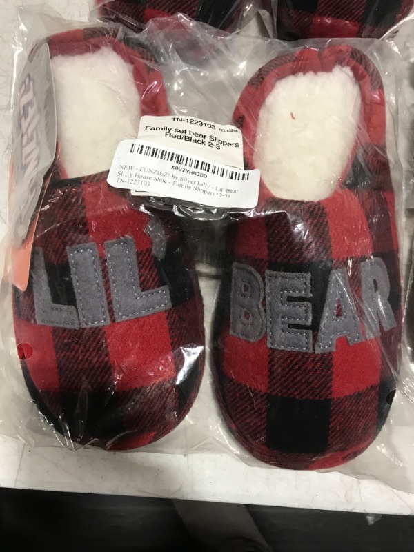 Photo 2 of Dearfoams Kid's Buffalo Check Lil Bear Clog Slipper

