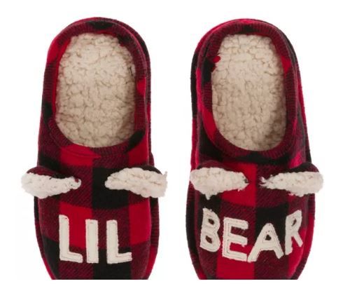 Photo 1 of Dearfoams Kid's Buffalo Check Lil Bear Clog Slipper

