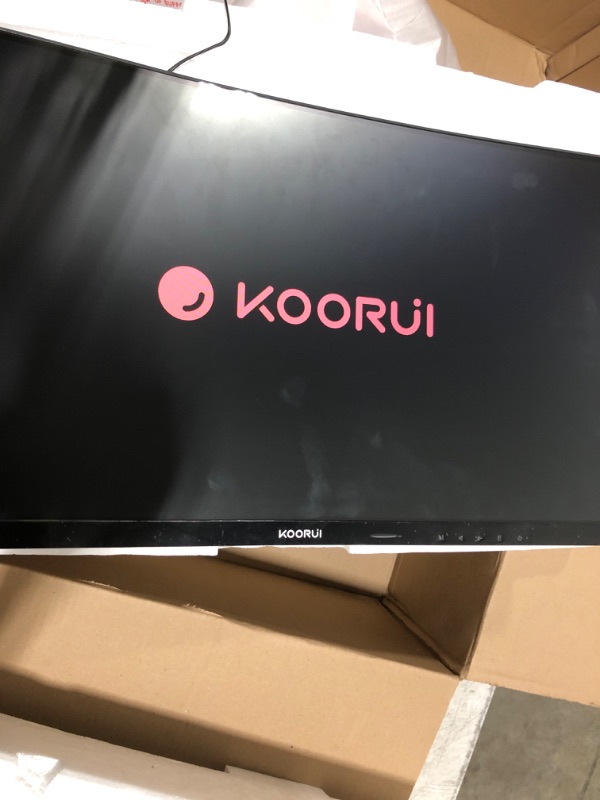 Photo 2 of KOORUI 24-Inch Curved Computer Monitor- Full HD 1080P 75Hz Gaming Monitor 1800R LED Monitor HDMI VGA, Tilt Adjustment, Eye Care, Black 24N5C 24N5C/75Hz