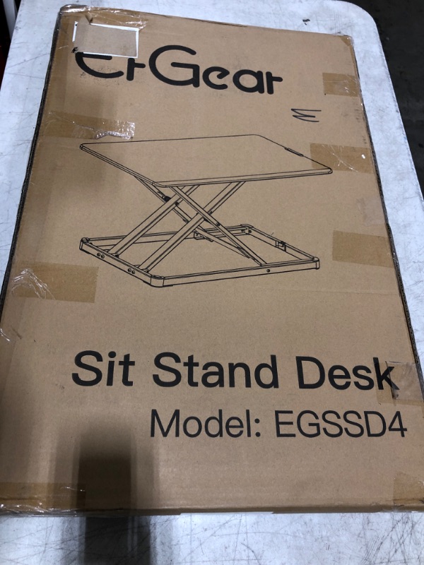 Photo 3 of ErGear Standing Desk Converter Height Adjustable Stand Up Desktop Riser, 28" Ergonomic Gas Spring Sit to Stand Workstation for Laptop and Monitor Home Office (EGSSD4)