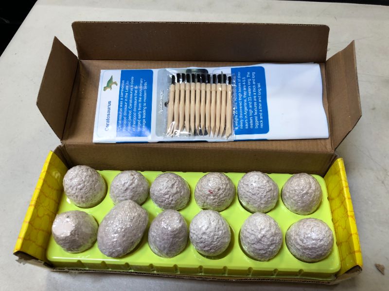 Photo 2 of Easter Dig a Dozen Dino Egg Dig Kit - Egg Dinosaur Toys for Kids 3-12 Year Old - 12 Eggs & Surprise Dinosaurs. Science STEM Activities - Educational Boy Toy Party Gifts for Boys & Girls Ages 3-5 5-7