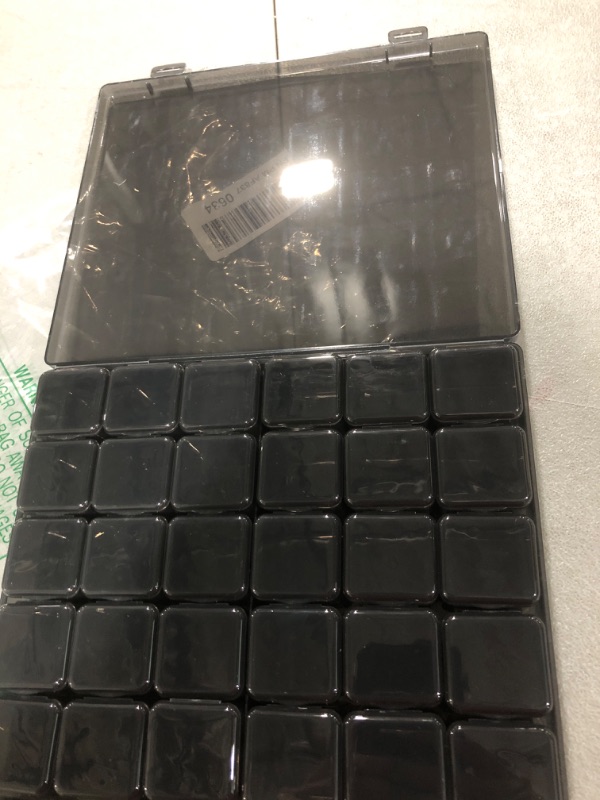 Photo 1 of 30 Packs Plastic Stackable Organizer Container with Lids, Mini Containers for Beads, Glitter, Slime, Paint or Seed Storage - Black (Black)
