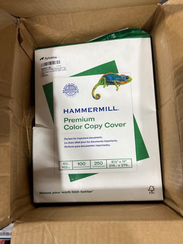 Photo 2 of Hammermill Cardstock, Premium Color Copy, 60 lb, 8.5 x 11 - 1 Pack (250 Sheets) - 100 Bright, Made in the USA Card Stock, 122549R , White 1 Pack | 250 Sheets Letter (8.5x11)