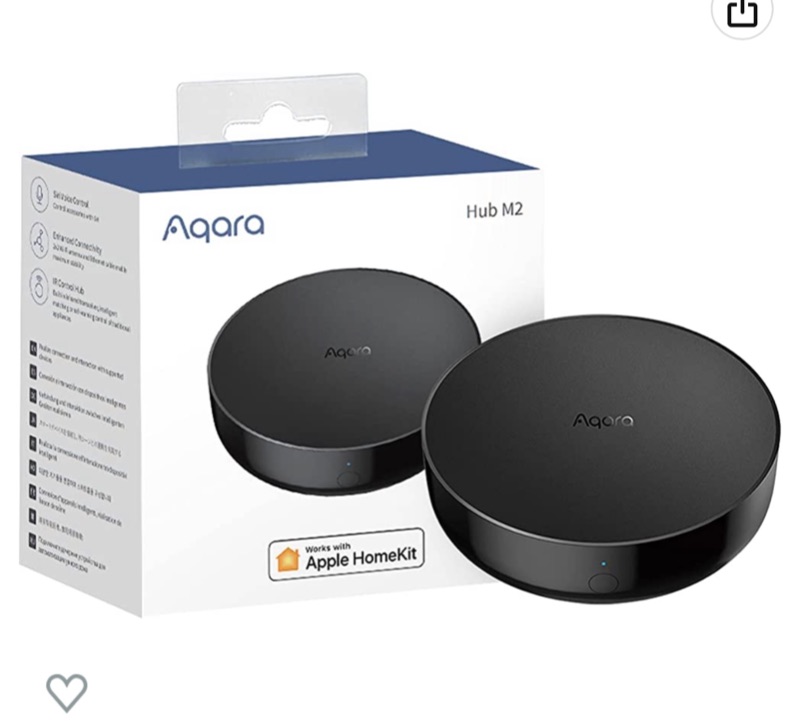 Photo 1 of Aqara Smart Hub M2 (2.4 GHz Wi-Fi Required), Smart Home Bridge for Alarm System, IR Remote Control, Home Automation, Supports Alexa, Google Assistant, Apple HomeKit and IFTTT