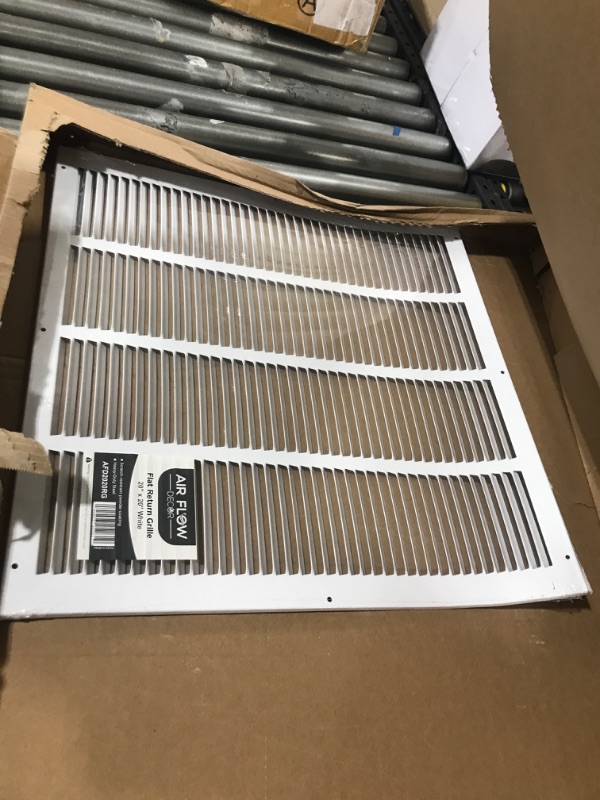Photo 1 of Air Flow Decor 20" X 20" Return Air Grille Sidewall & Ceiling, HVAC Vent Cover, White, Outside Dimensions: 21.75" X 21.75"
