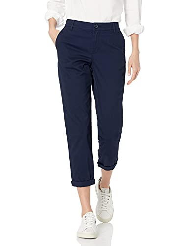 Photo 1 of Amazon Essentials Women's Plus Size Cropped Mid-Rise Skinny-Fit Chino Pant ), Navy, 32 Plus
