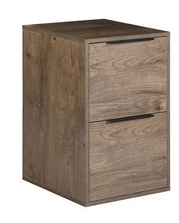 Photo 1 of Modern Gray 15.74 in. W x 24.14 in. H MDF Storage File Cabinet with 2-Drawers Steel Handle
