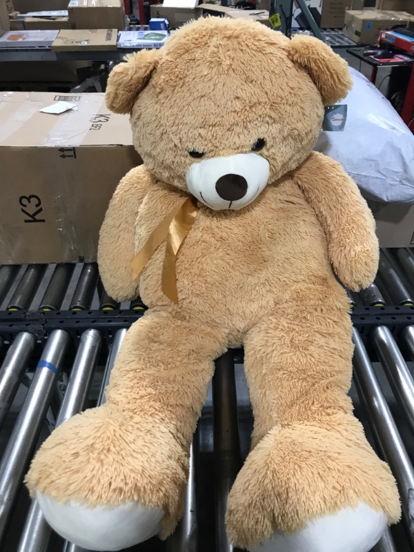 Photo 1 of Big Plush 4 Foot Teddy Bear Extra Soft 48 inch Beige Tan Jumbo Stuffed Animal
