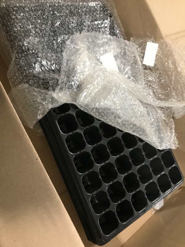 Photo 2 of 72 Cell Seed Starter Trays with Dibber – 20 Pack Reusable Seedling Trays with Bottom, 72 Hole Soil Digger for Quickly Setting Out Even Dibber Spacing.