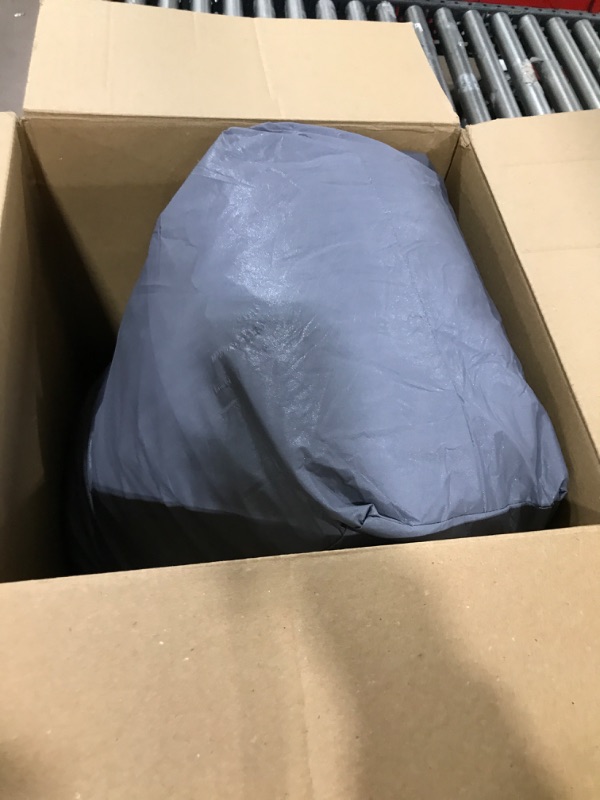 Photo 2 of AUQDD 6-Layers PEVA New Material Truck Full Padded Car Cover Waterproof All Weather Weatherproof UV Sun Protection Snow Dust Storm Resistant Outdoor Exterior Custom Form-Fit Straps 209"-228" Grey C7 - TRUCK -?Fits size 209"-228"?