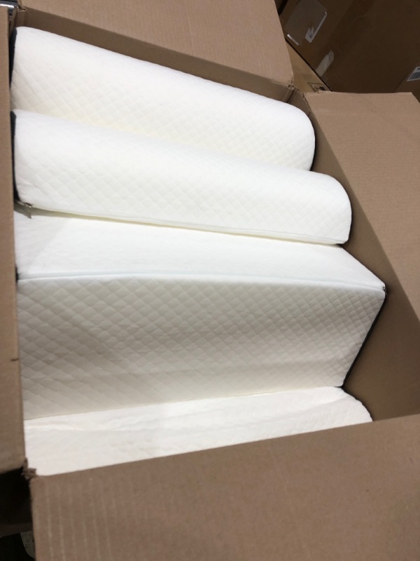 Photo 1 of 6PCS Orthopedic Bed Wedge Pillow Set, Post Surgery Foam for Back, Neck and Leg Pain Relief Comfortable & Adjustable Ortho Pillows- Anti Snoring, Heartburn, Acid Reflux & GERD Sleeping White Dark Grey…