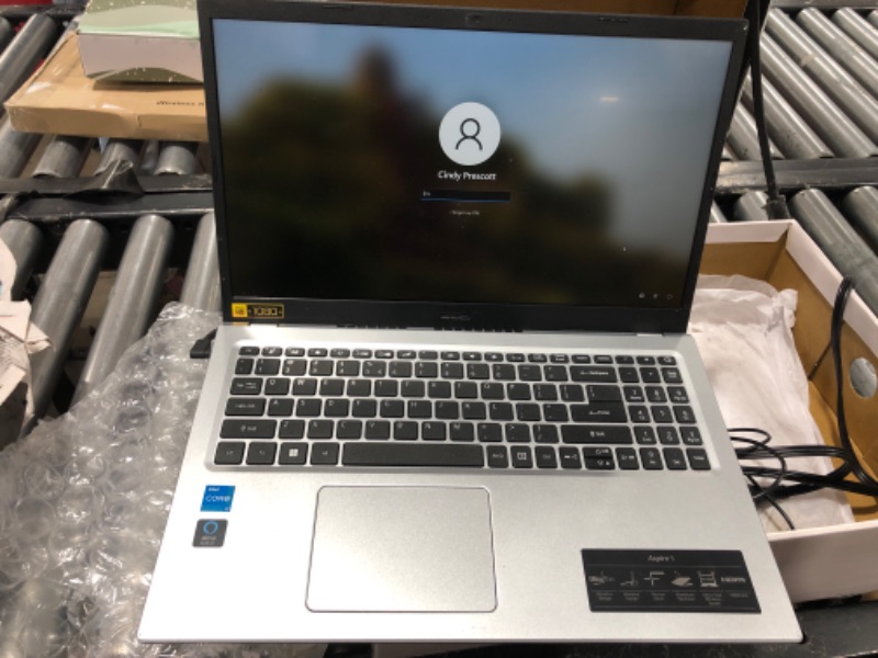 Photo 3 of Acer Aspire 5 A515-56-32DK Slim Laptop - 15.6" Full HD IPS Display - 11th Gen Intel i3-1115G4 Dual Core Processor - 4GB DDR4 - 128GB NVMe SSD - WiFi 6 - Amazon Alexa - Windows 11 Home in S mode.
