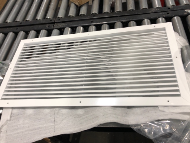 Photo 2 of 32" X 16" WHITE METAL AIR FILTER GRILL 