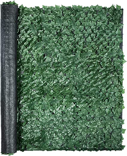 Photo 1 of 110" x 40" Artificial Privacy Fence Screen Faux Leaf Artificial Hedges Fence, Faux Greenery Outdoor Privacy Panel Decoration for Garden, Decor, Balcony, Patio, Indoor