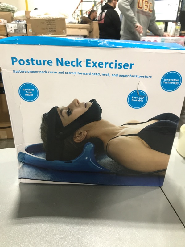 Photo 2 of Cervical Traction Device, Neck Exerciser - Posture Neck Exercising Cervical Spine Hydrator Pump | Neck Traction Device |Relief for Stiffness, Relieves Neck Pain, Neck Curve Restorer| Posture Corrector