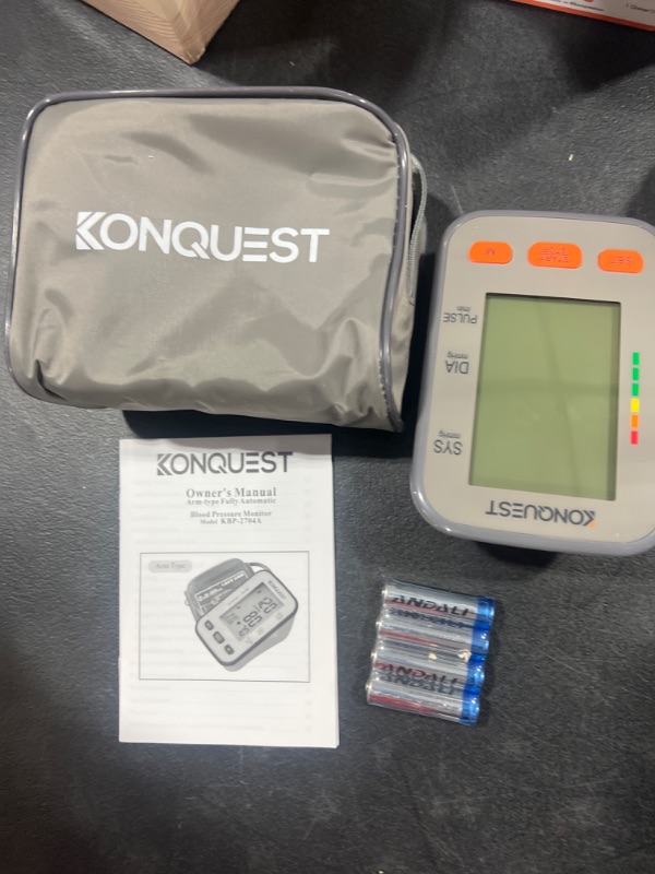 Photo 2 of Konquest KBP-2704A Automatic Upper Arm Blood Pressure Monitor - Adjustable Cuff - Large Backlit Display 