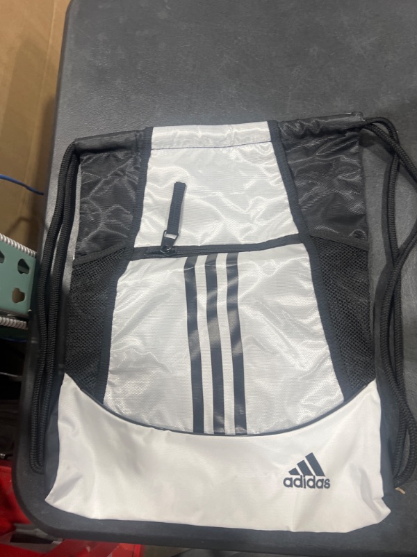 Photo 2 of adidas Alliance II Sackpack, White/Black, One Size 