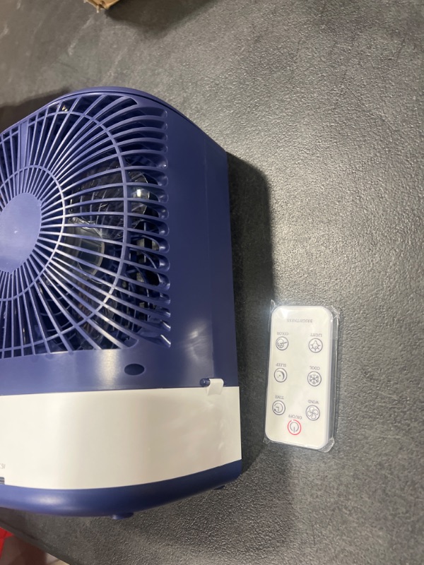 Photo 4 of Evaporative Air Cooler,Personal Mini Air Cooler with Remote & Battery,Portable AC Fan (Dark Blue)