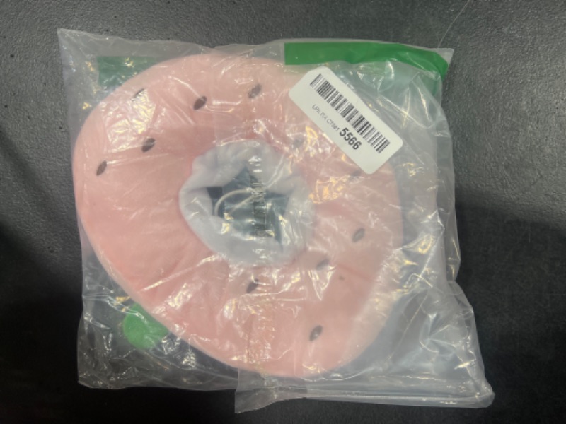 Photo 1 of ANWA Adjustable Cat Cone Collar Soft, Cute Cat Recovery Collar, Cat Cones After Surgery for Kittens Small (under 7 lbs) Strawberry
