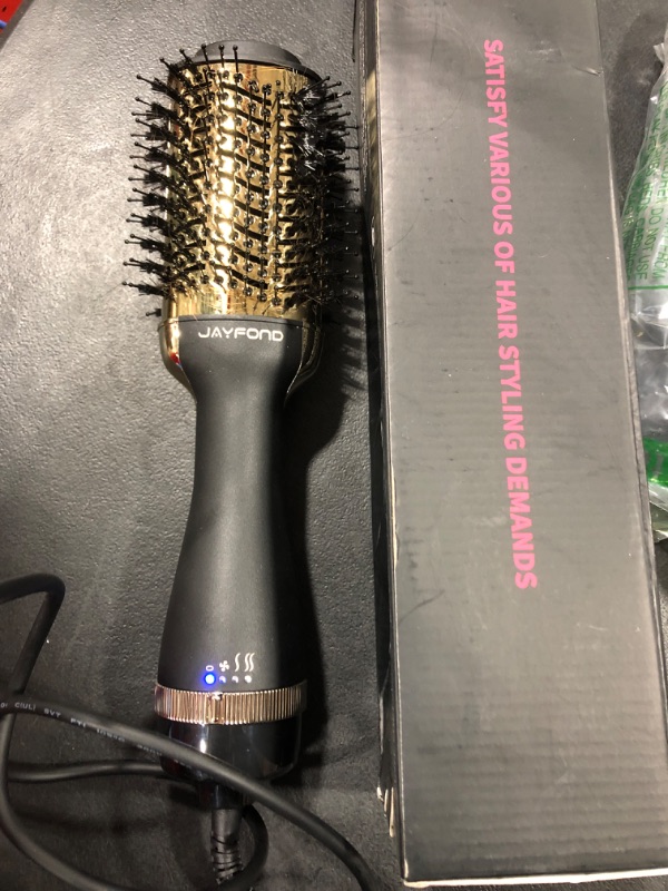 Photo 2 of Hair Dryer Brush Blow Dryer Brush in One, Hair Dryer and Styler Volumizer Professional 4 in 1 Hot Air Brush, Negative Ion Anti-Frizz Blowout Hair Dryer Brush for Drying, Straightening, Curling, Salon Gold